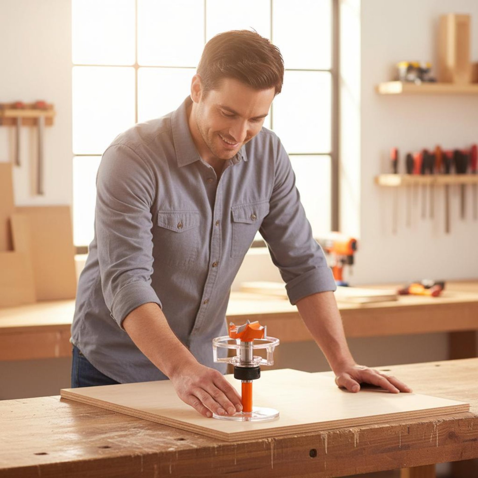 Woodworking Drill - จิ๊กเจาะรูขนาด 35 มม. ปรับตำแหน่งได้ สำหรับเจาะบานพับตู้ เครื่องมือช่างไม้