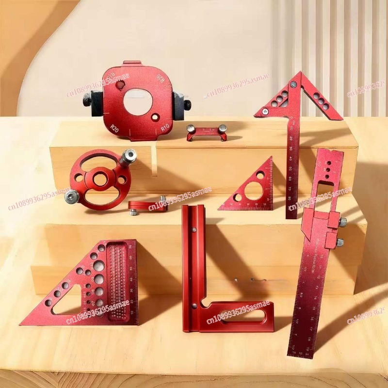 Woodworking Free Plans - ชุดเครื่องมือวัดงานไม้พร้อมกล่องเก็บของ - ชุดอุปกรณ์เสริมสำหรับการวางแผนการต่อแผ่นไม้