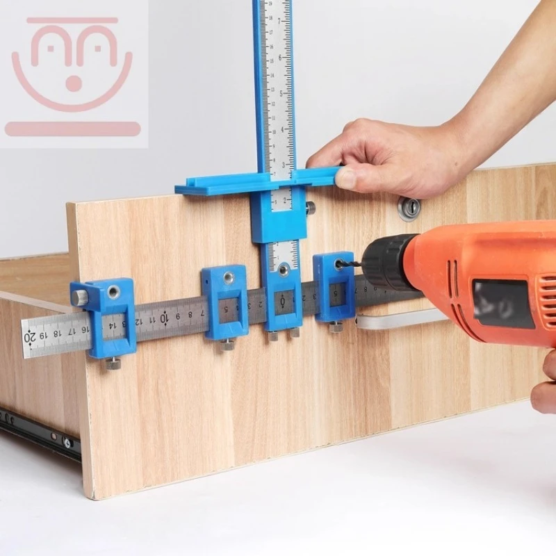 Woodworking Drill - เครื่องมือช่วยจัดตำแหน่งด้ามจับงานไม้, เครื่องเจาะประตูตู้เสริม, เครื่องมือช่วยเจาะด้ามจับงานไม้