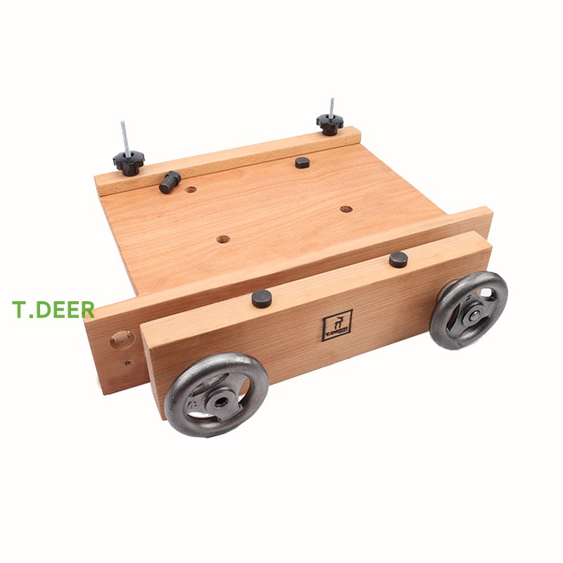 Woodworking Bench Vise - โต๊ะทํางานไม้บีชขนาดเล็กแบบพกพาที่สมบูรณ์พร้อม Moxon Vise, T.DEER WB-4316 MOXON,