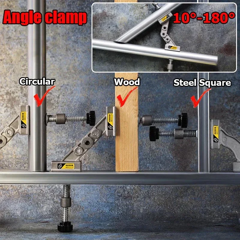 Woodworking Right Angle Clamp - 10-180 องศาปรับมุมขวามุม Quick กระชับอเนกประสงค์ Clamps Swing