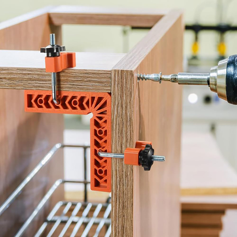 Woodworking Right Angle Clamp - 3/4/6/8 นิ้ว 90 ° ตัวหนีบยึดมุมฉากสำหรับงานไม้ คลิปยึดอเนกประสงค์