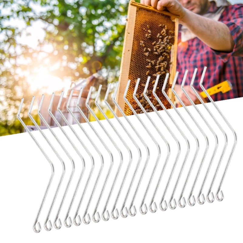 Woodworking Joint Types - ตัวเชื่อมต่อรังผึ้งสแตนเลส 20 ชิ้น ที่ยึดลวดแบบโค้ง สำหรับรังผึ้งไม้ อุปกรณ์การเลี้ยงผึ้ง