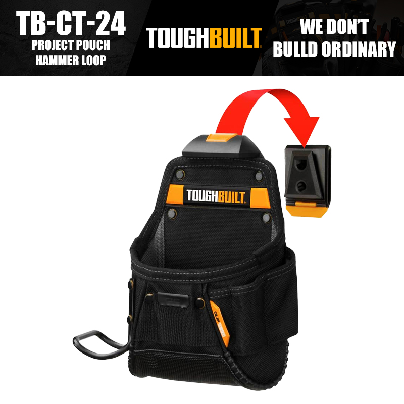 Woodworking Hammer - ชุดอุปกรณ์แขวนเครื่องมือช่างไม้ขนาดเล็ก ToughBuilt TB-CT-24 พร้อมห่วงใส่ค้อนและหัวเข็มขัด