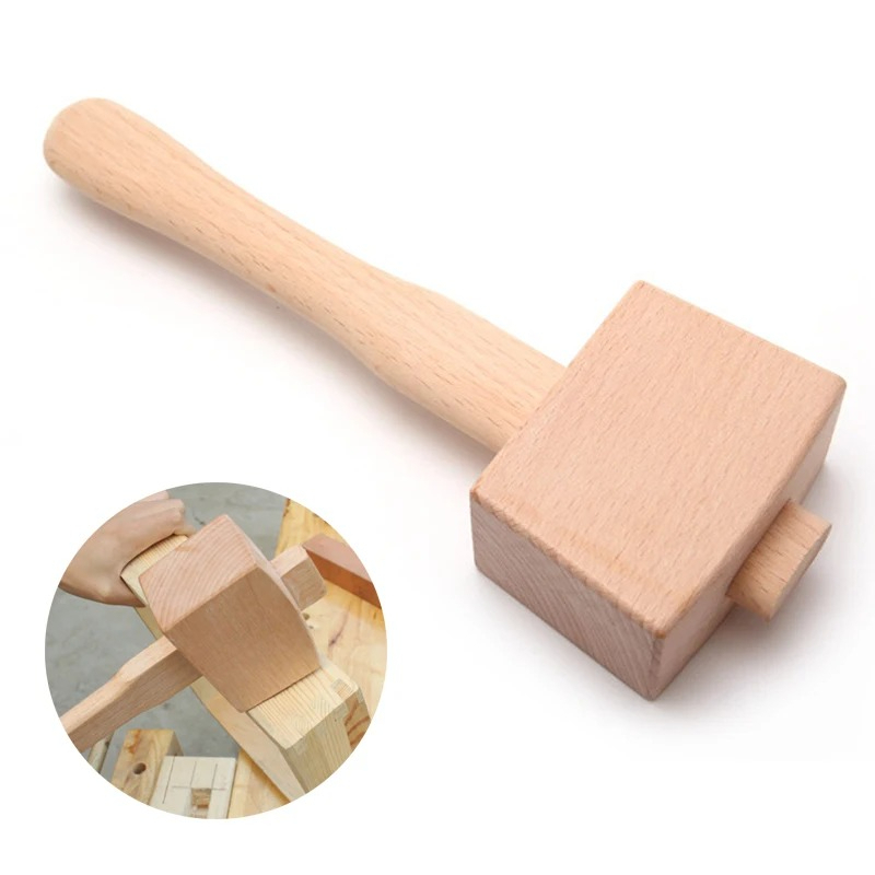 Wooden Mallet Carving - เครื่องมือทำหนังทำมือ DIY, เครื่องมืองานไม้, งานไม้ทำมือสำหรับเด็ก, ค้อนไม้บีช, ค้อนแกะสลักไม้