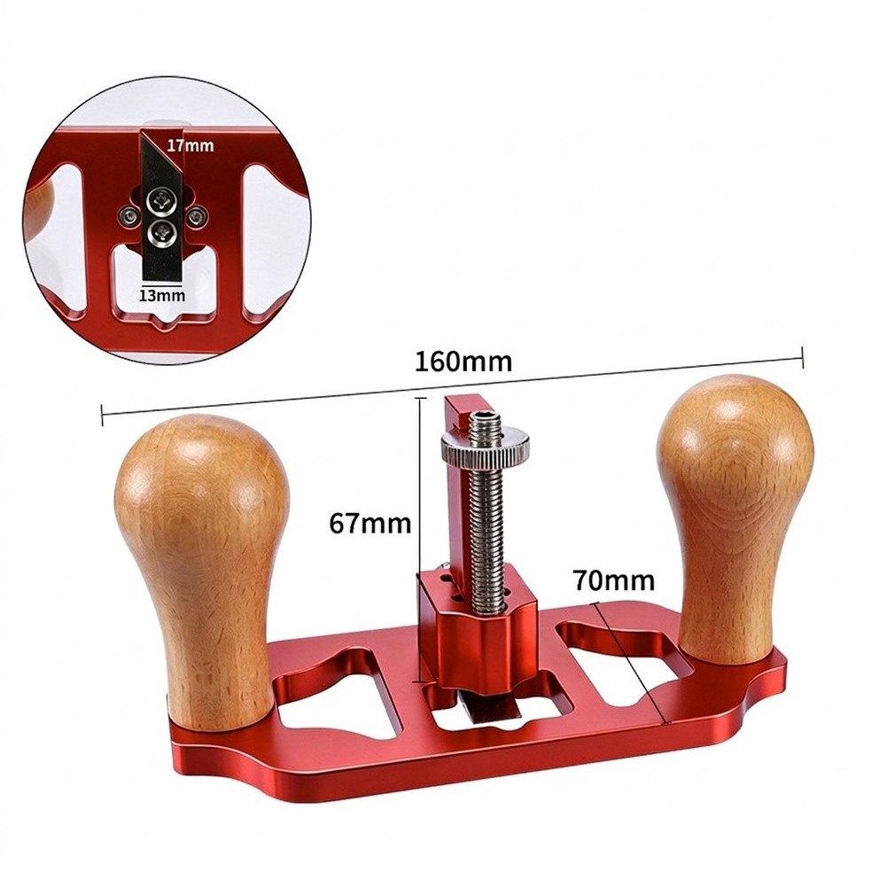 Router Plane Hand - เครื่องเราเตอร์สำหรับงานไม้ ตัวเครื่องทำจากอลูมิเนียมอัลลอย ปรับความลึกได้ สำหรับงานตัดแต่งขอบไม้ ทำร่อง ทำร่องเสี้ยน