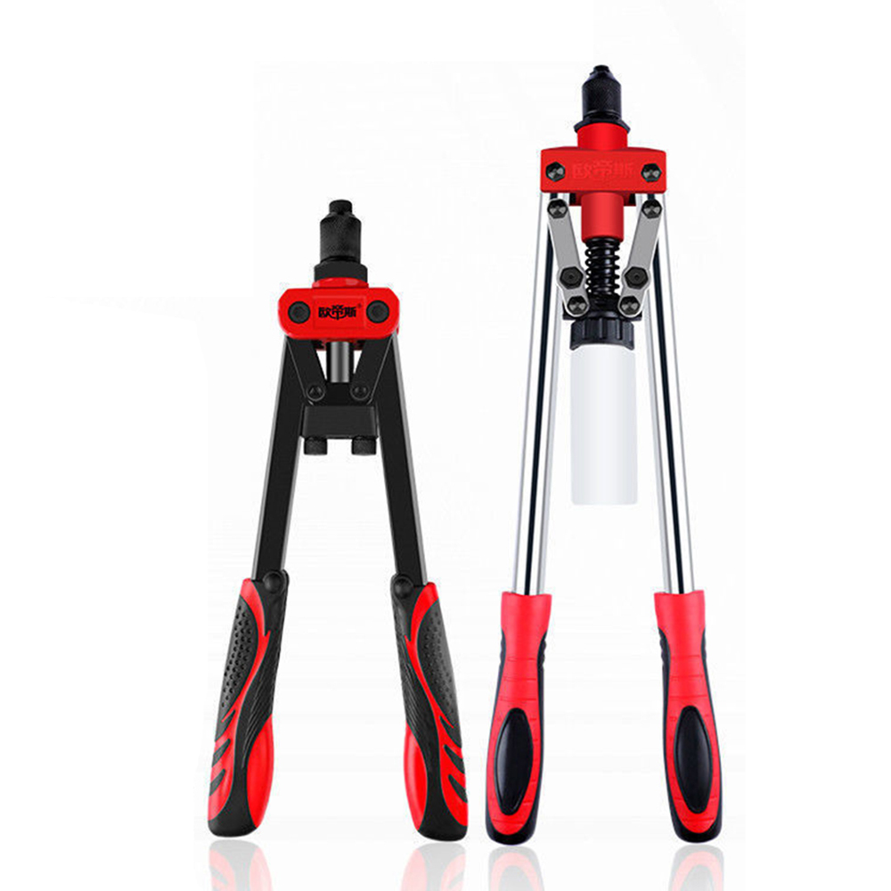Woodworking Nail Gun - ปืนยิงรีเวทแบบมือหมุน เหมาะสำหรับยึดติดผนังและแผ่นไม้ ใช้สำหรับยึดตะปูแบบดึงแกน ด้ามจับคู่ ช่วยประหยัดแรง ปืนยิงรีเวทแบบดึงแกน