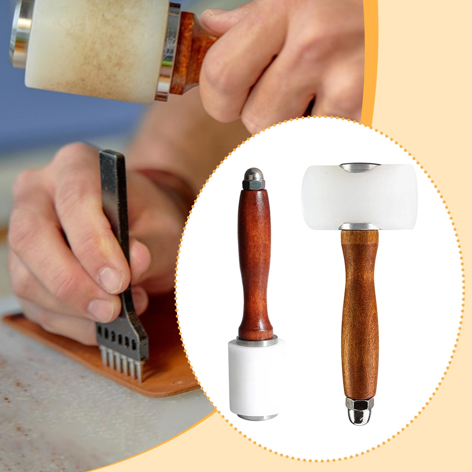 Wooden Mallet Carving - ค้อนแกะสลักหนัง คุณภาพพรีเมียม ทนทาน เครื่องมือหนัง DIY ค้อนไนลอนสำหรับงานหนัง