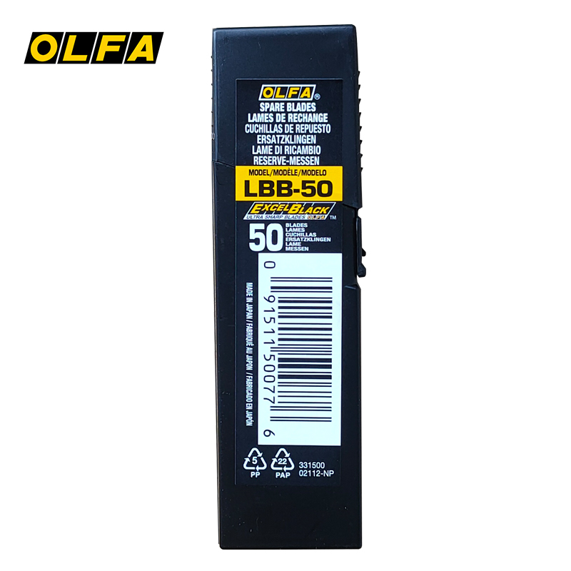 Woodworking Nl - OLFA ใบมีดสีดำ18มม.LBB-10 LBB-50 PL-1 L-1 L-2