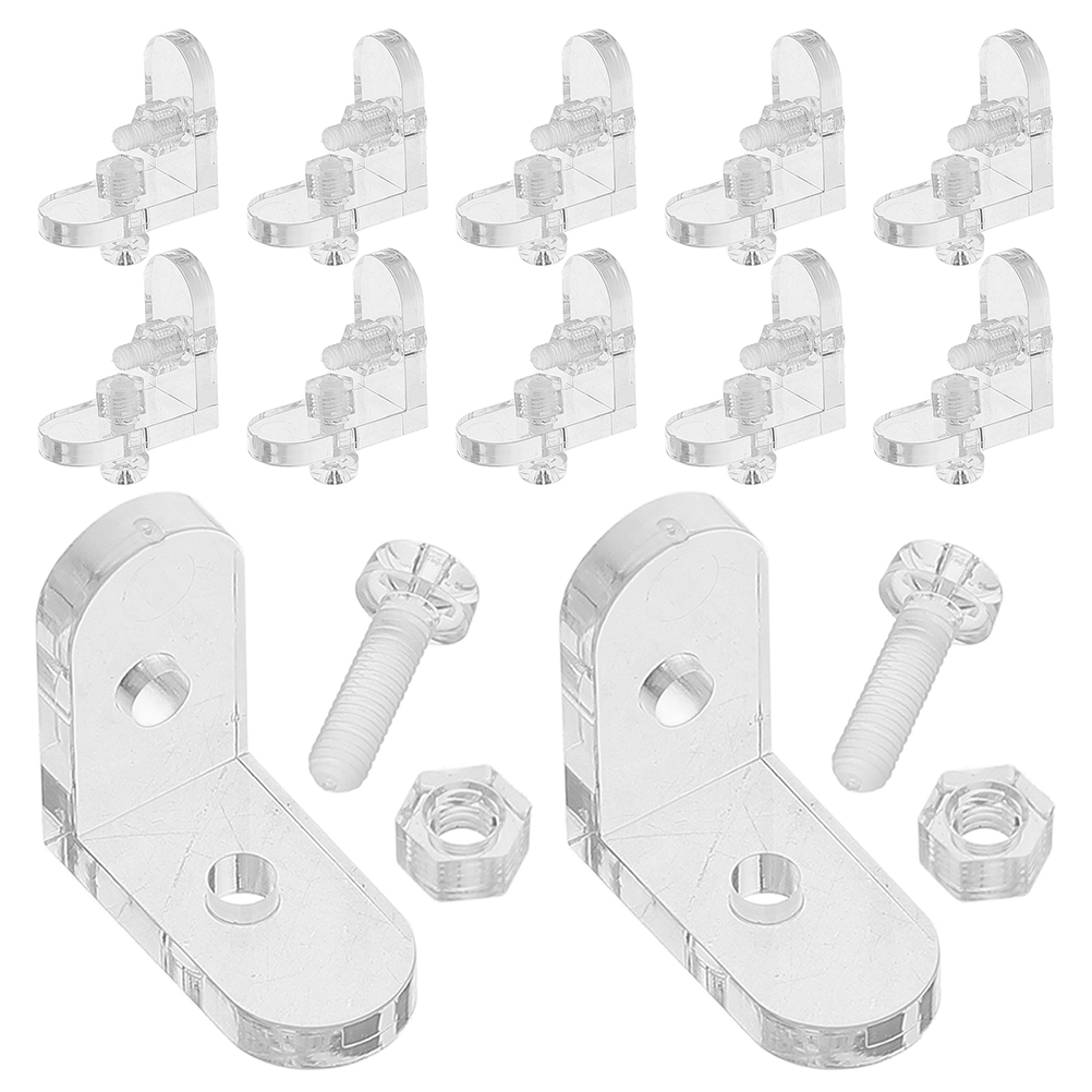 Woodworking Joint Types - ขายึดอะคริลิคใสรูปตัว L จำนวน 15 ชิ้น สำหรับกล่องโชว์สินค้า