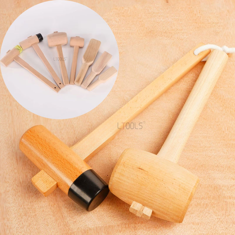Woodworking Hammer - ไม้ Beech ค้อนไม้ Stick ช่างไม้แกะสลักพิเศษโดดเด่นค้อนทําด้วยมือ DIY