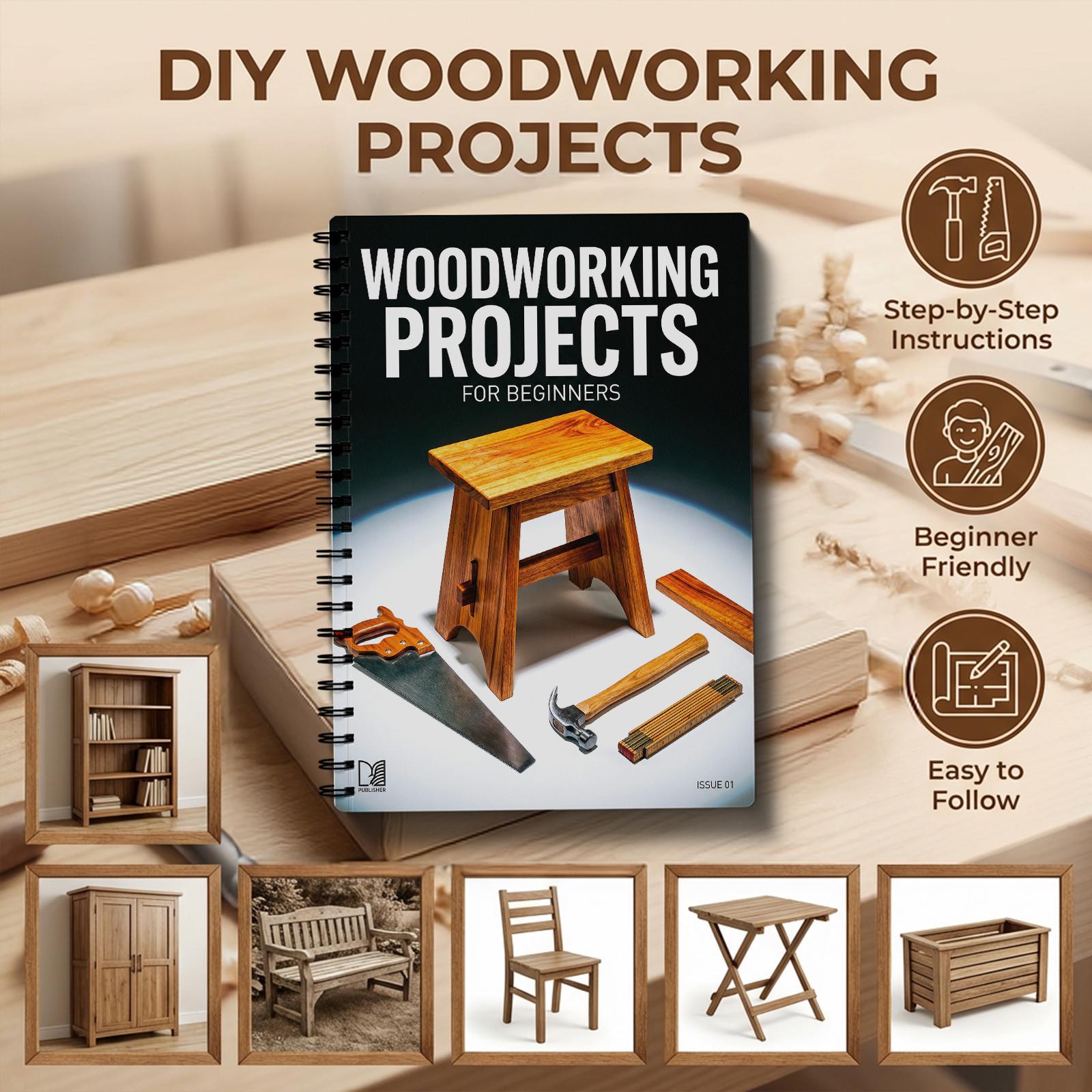 Woodworking Free Plans - คู่มือโครงการงานไม้สำหรับผู้เริ่มต้น แผนงานตกแต่งบ้าน งานฝีมือ งานอดิเรก เหมาะสำหรับผู้ที่ชื่นชอบงาน DIY