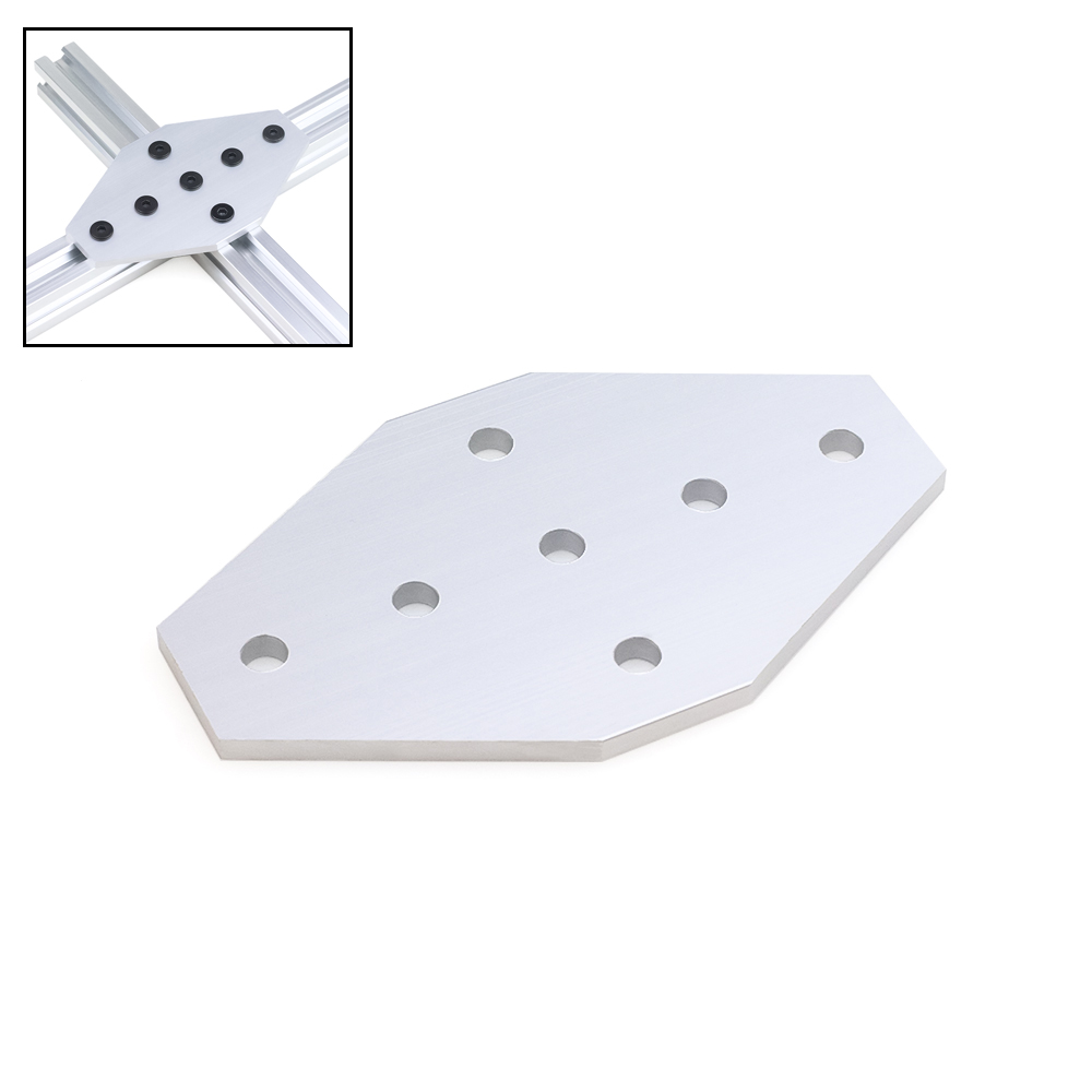 Woodworking Joint Types - Openbuilds 7 Hole Cross Joining Plate