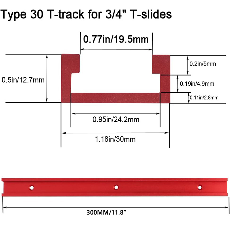 2pcs ประเภท 30 ไม้ T-slot TRAC - Woodworking Plans บทวิจารณ์และราคา