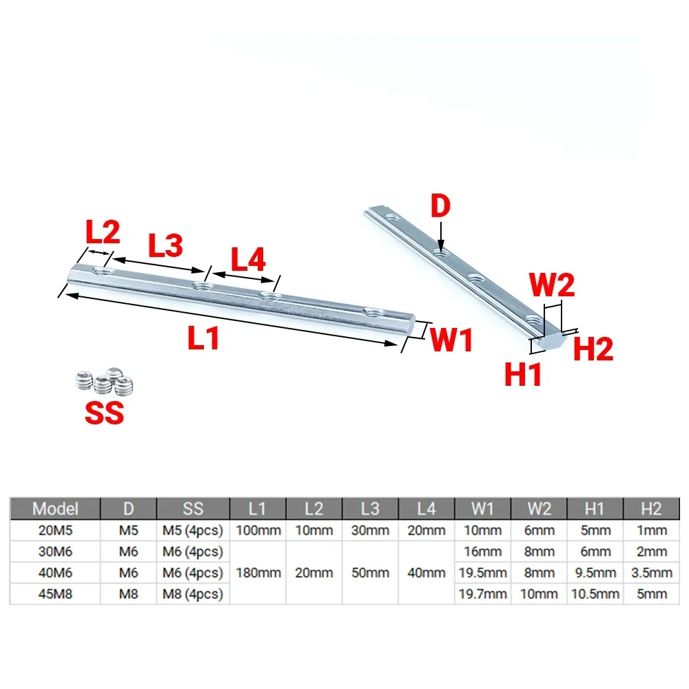4Pcs V-Slot T-Slot Joiner 180  - Woodworking Joint Types บทวิจารณ์และราคา