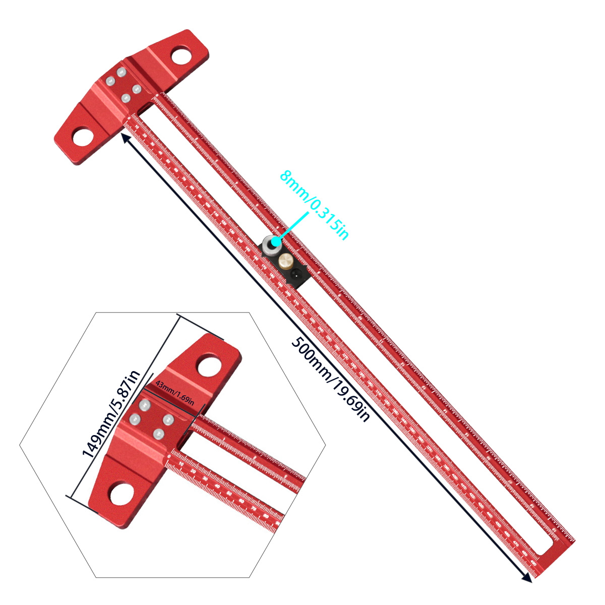ไม้บรรทัดวัดมุม T-Square สำหรั - Woodworking Project บทวิจารณ์และราคา