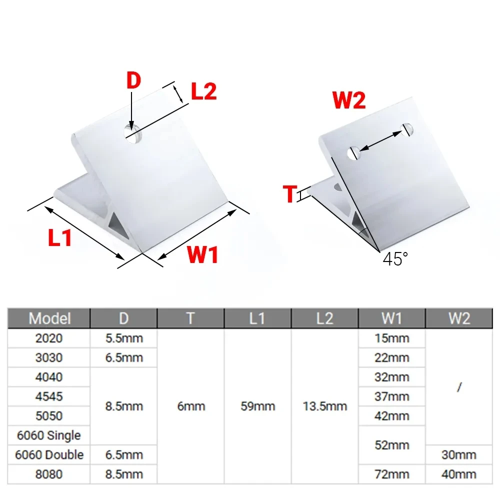 4 ชิ้น 45 องศามุมมุม 2020 3030 - Woodworking Joint Types บทวิจารณ์และราคา
