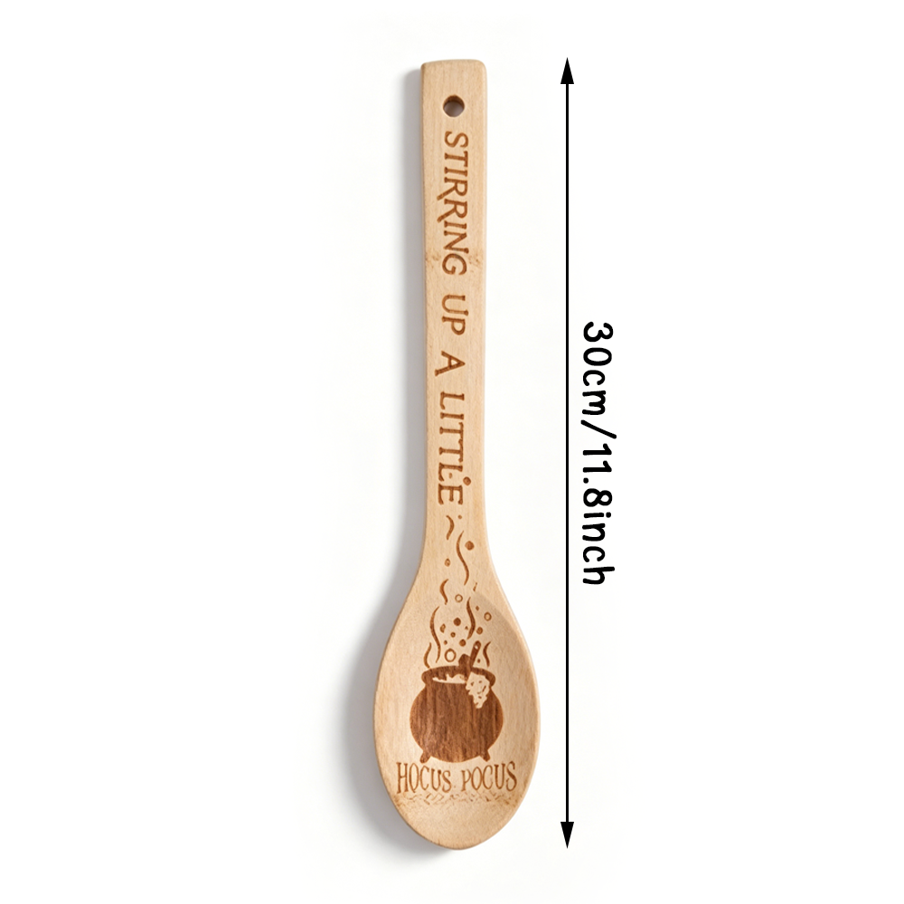 ช้อนไม้ไผ่สลักลายแม่มดโฮคัส โพ - Woodworking School บทวิจารณ์และราคา