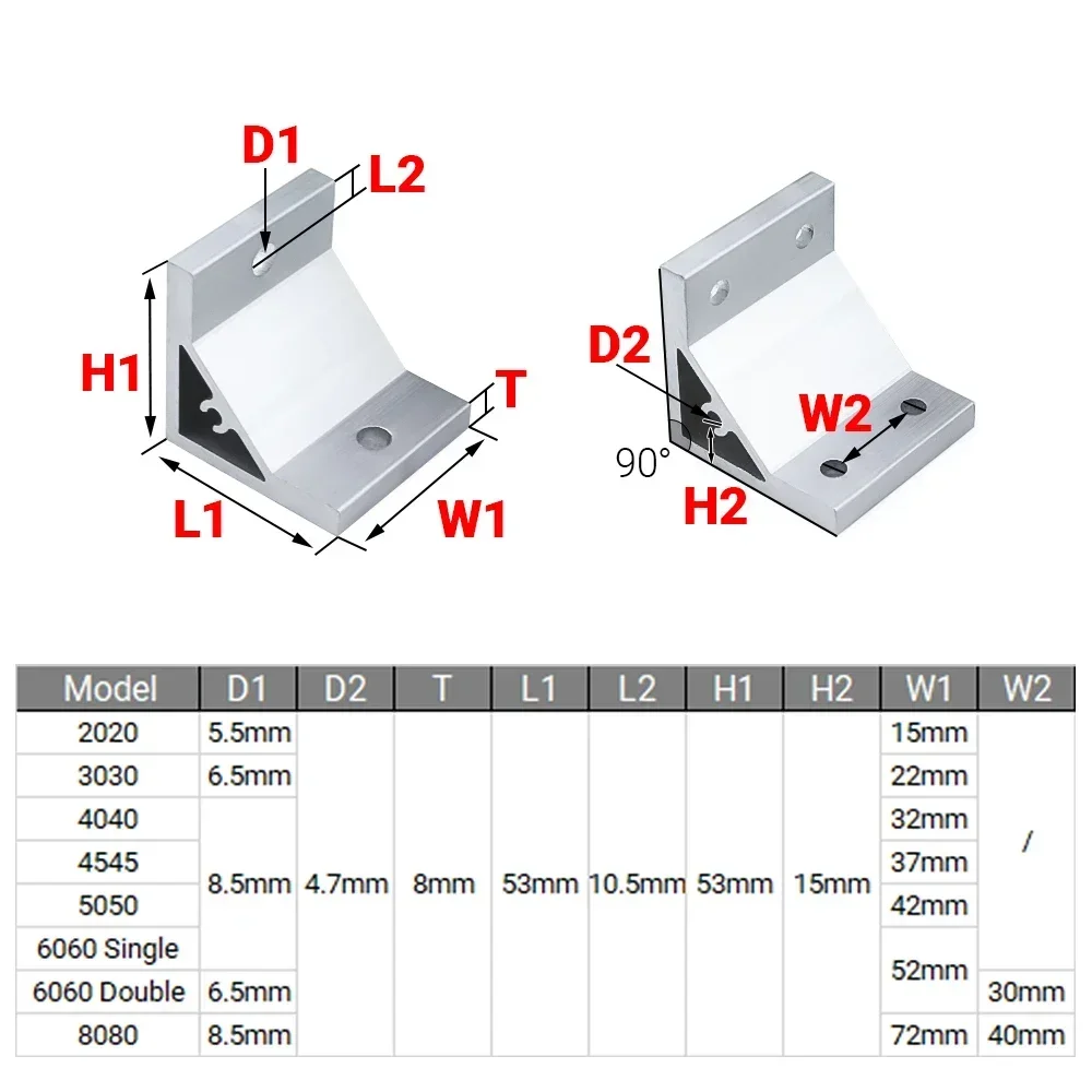 4 ชิ้น 90 องศามุมมุม 2020 3030 - Woodworking Joint Types บทวิจารณ์และราคา