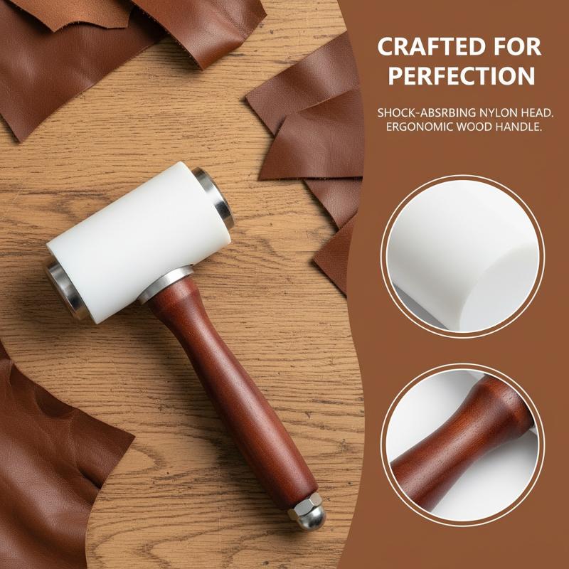 ค้อนแกะสลักหนัง 1 ชิ้น ค้อนตอก - Wooden Mallet Carving บทวิจารณ์และราคา
