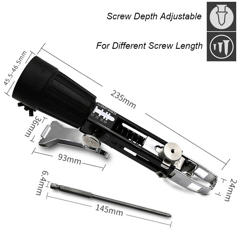 Bor Listrik อะแดปเตอร์อัตโนมัต - Woodworking Nail Gun บทวิจารณ์และราคา