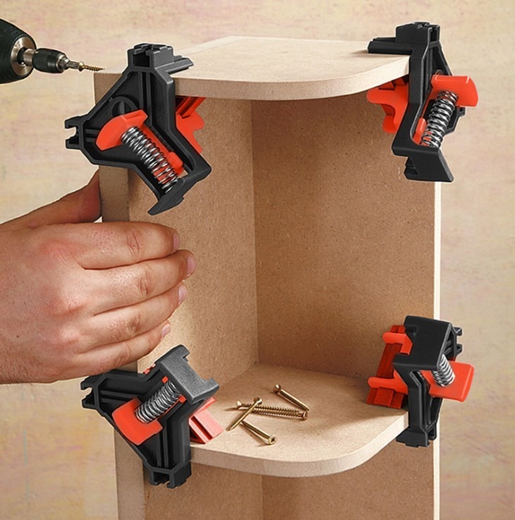 2/4 ชิ้น คลิปยึดมุมฉากสำหรับงา - Woodworking Right Angle Clamp บทวิจารณ์และราคา